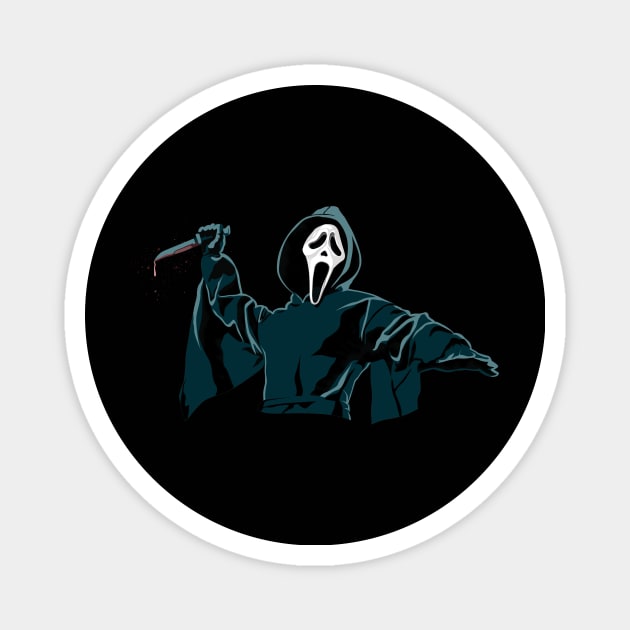 Scream Ghost Face Magnet by Phil Shelly Creative